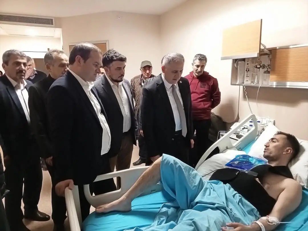 Bozkurt'tan, İtfaiye amiri Güner'e  geçmiş olsun ziyareti...