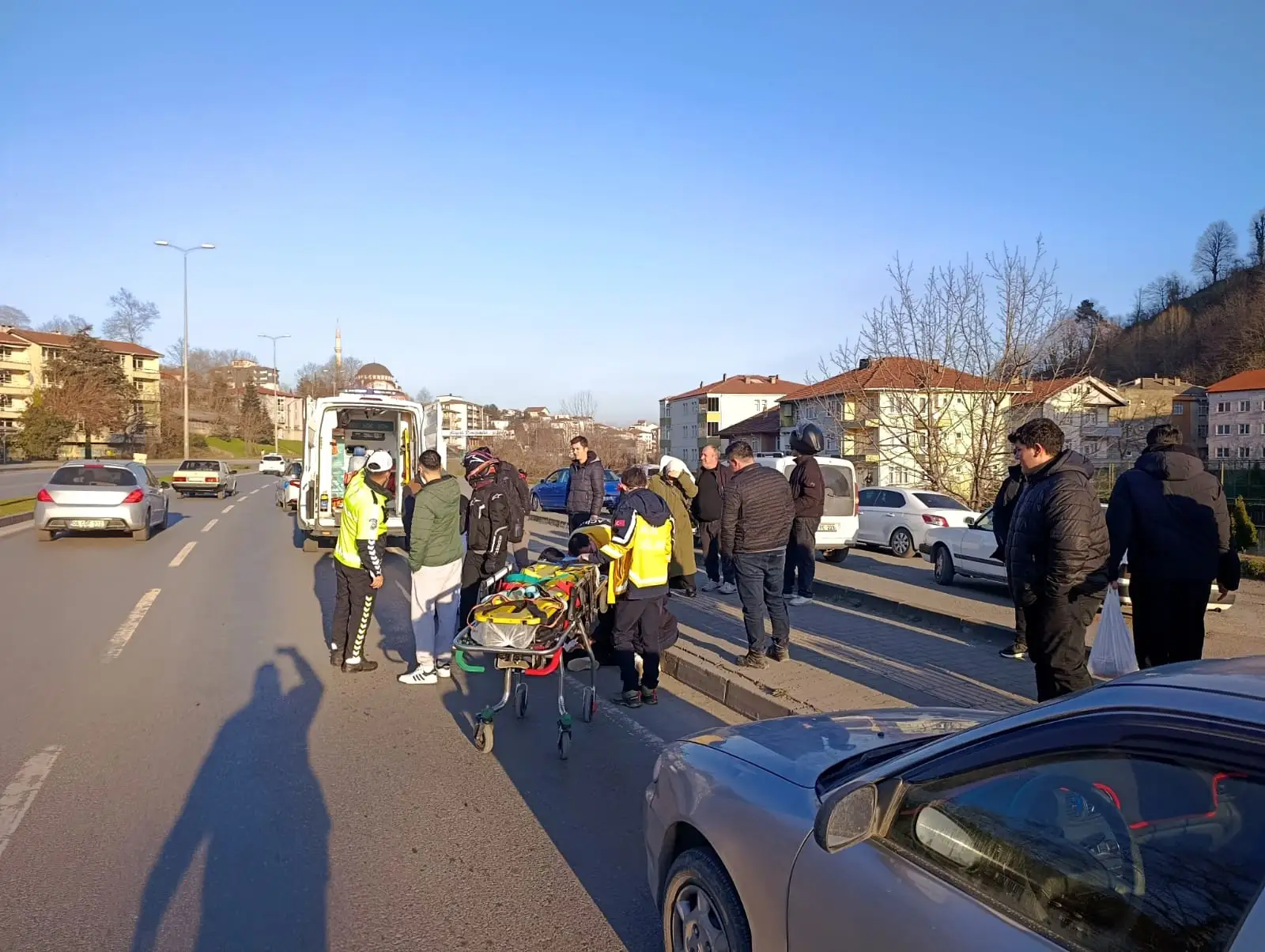 Motosiklet Kazası Bir Kişiyi Hastanelik Etti