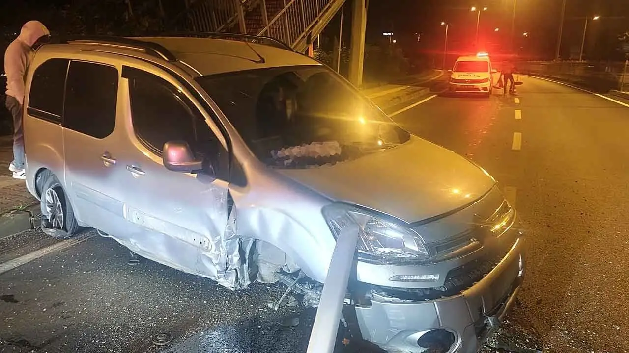 Trafik kazasında bir kişi yaralandı...