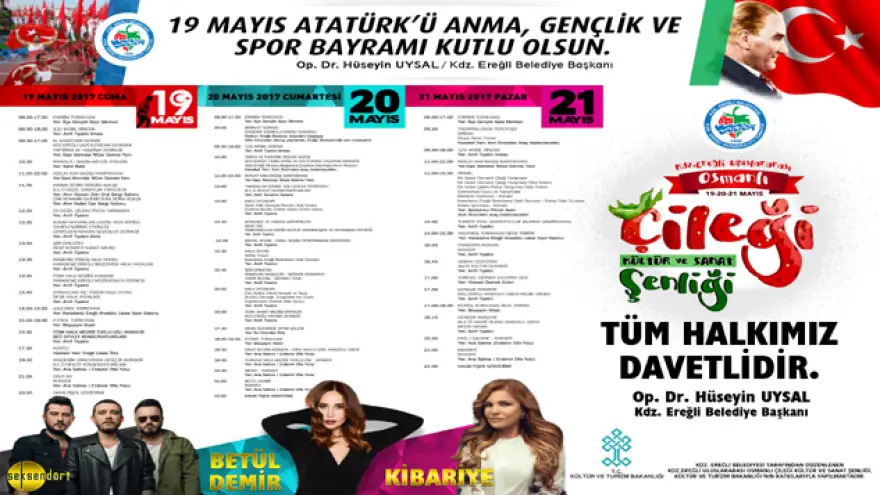 Osmanlı Çilek Şenliği 3 günlük program akışı