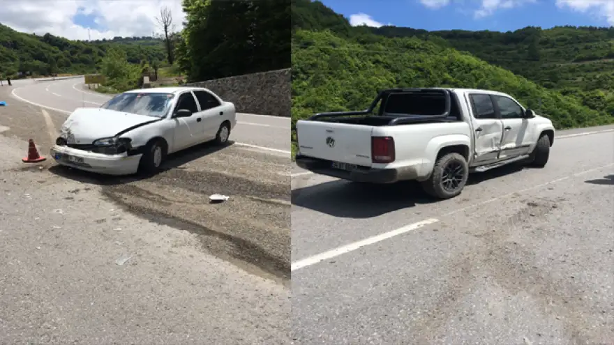 Otomobille kamyonet çarpıştı: 1 yaralı