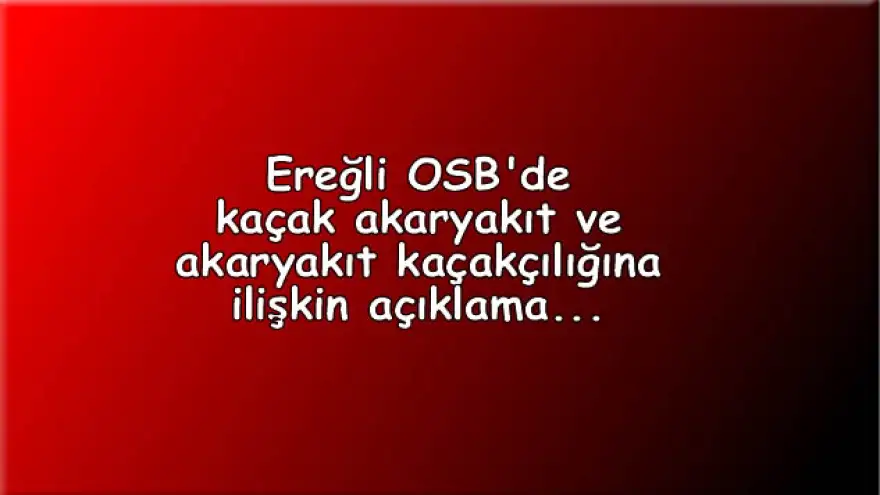 Valilik'ten açıklama: "OSB'de Usulsüzlük İddiası"