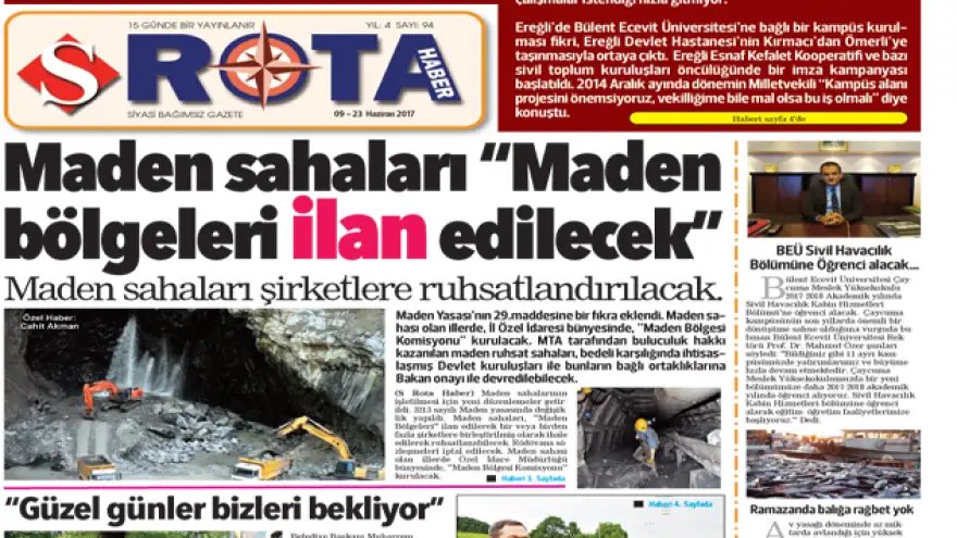 S Rota Haber'in 94. Sayısı okuyucusu ile buluşacak...