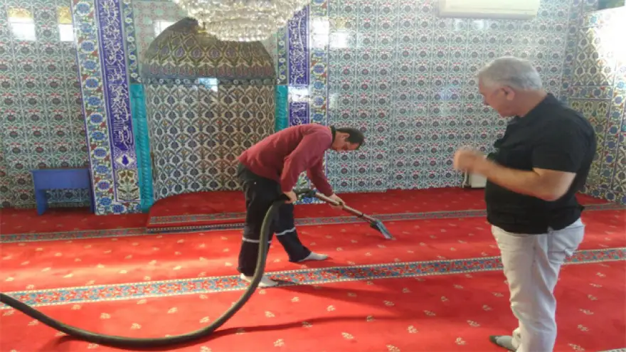 Cami temizlik çalışmaları tamamlandı