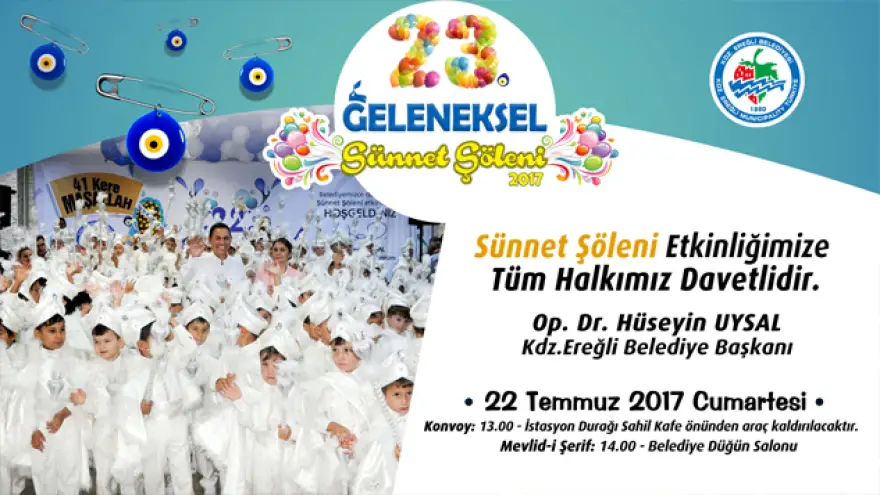 23. Toplu sünnet şöleni cumartesi günü