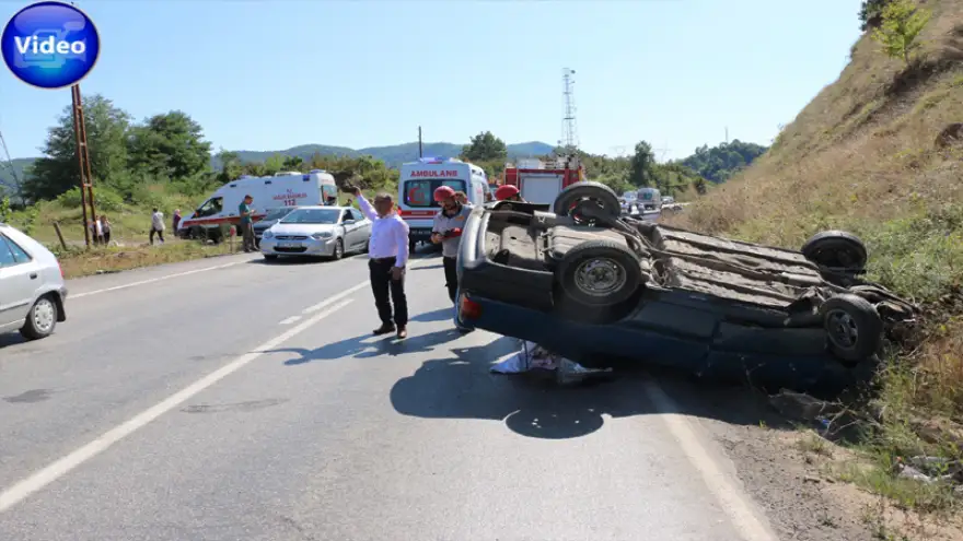 Çarpıştılar, takla attılar…