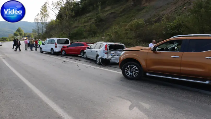 5 araç birbirine girdi... 