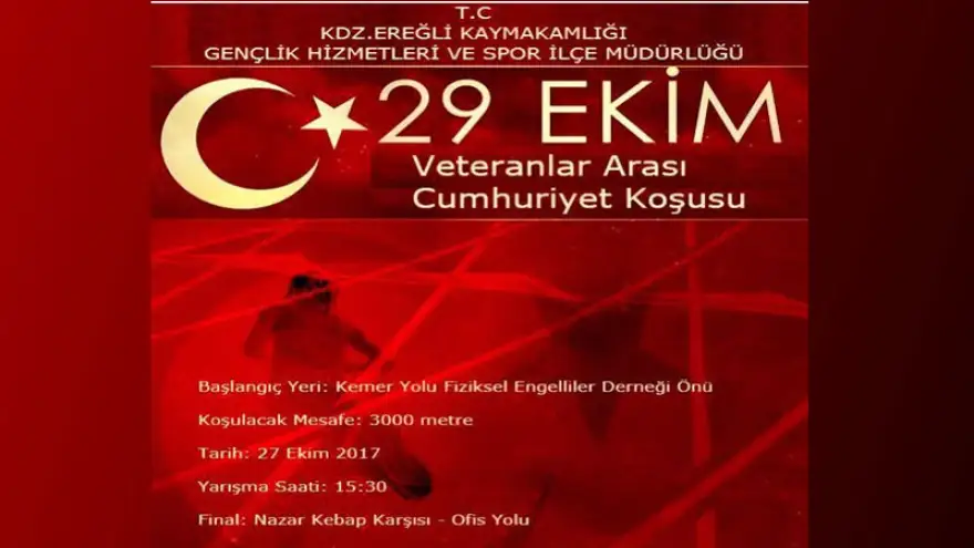 29 Ekim Cumhuriyet Koşusu Yapılacak...