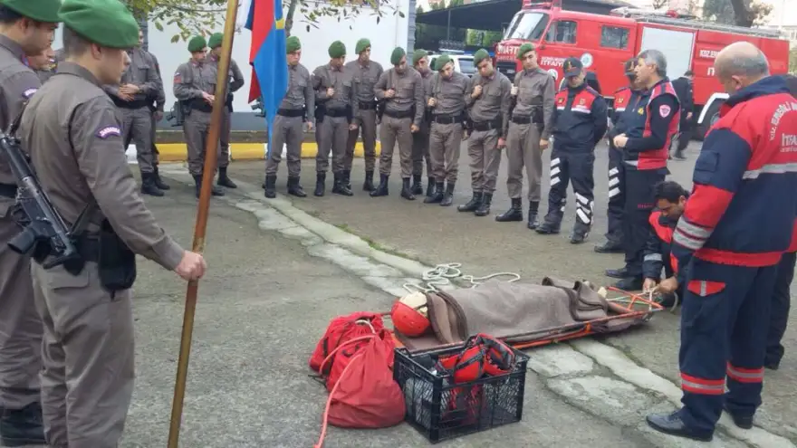 Jandarma Komutanlığı'nda tatbikat...