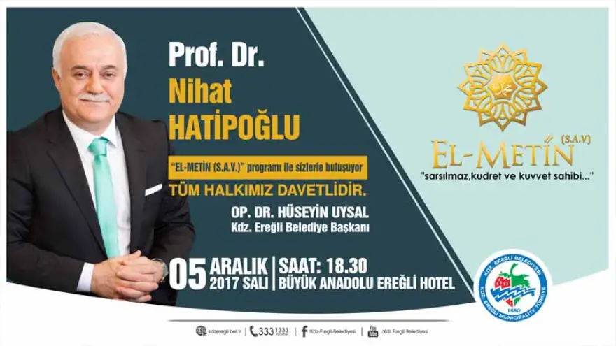 Nihat Hatipoğlu, Ereğli halkıyla buluşuyor