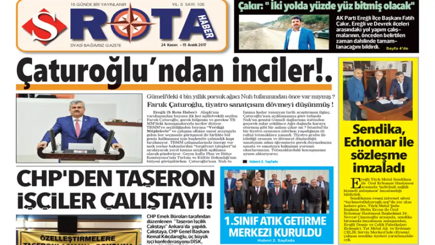S Rota Haber Gazetesi'nin 105. Sayısı