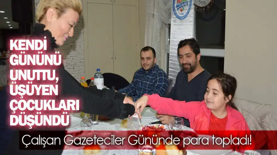 Çalışan Gazeteciler gününde para topladı