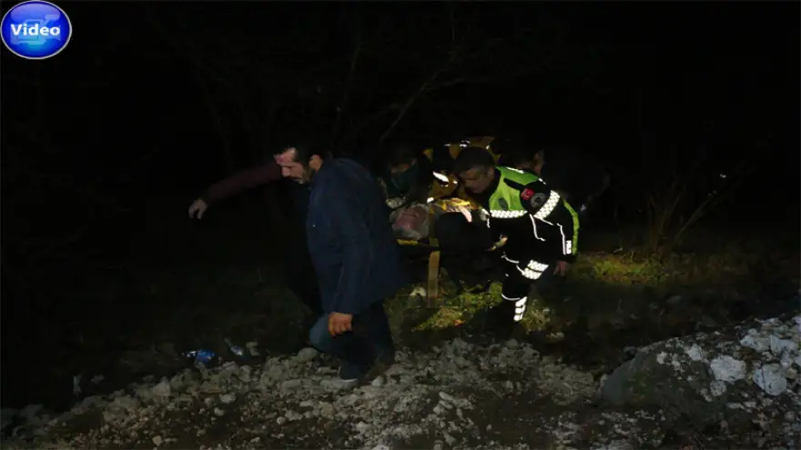 Yaklaşık 90 metre uçarak şarampole yuvarlandı