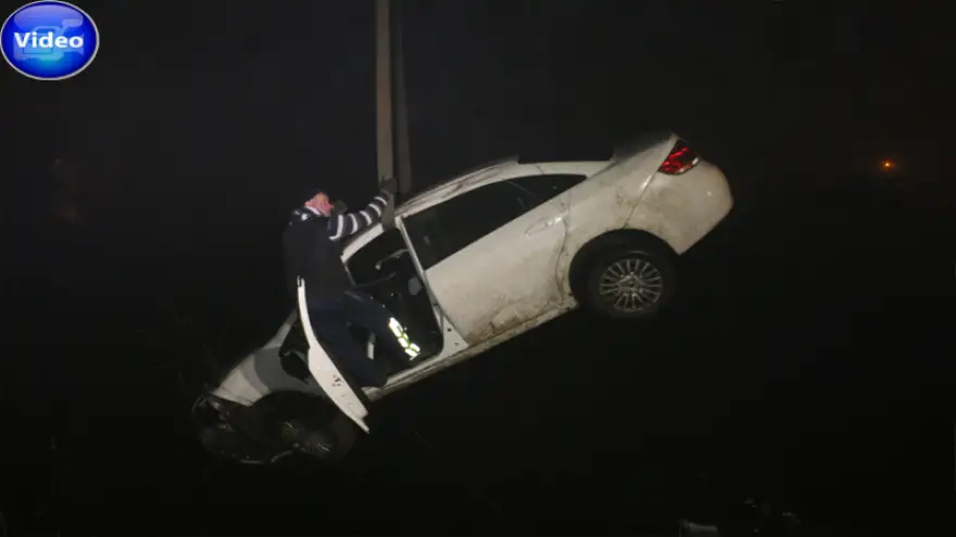 Otomobil şarampole yuvarlandı; 1 yaralı