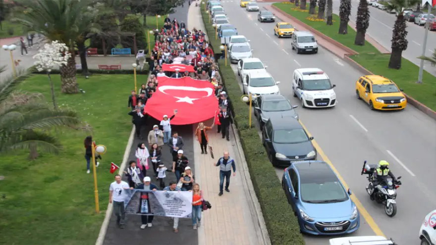 18 Mart Zafer Yürüyüşü  ile sona erdi