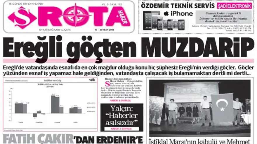 S Rota Haber Gazetesi'nin 112. Sayısı