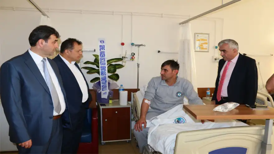 GMİS Yönetimi, tedavi gören madencileri ziyaret etti