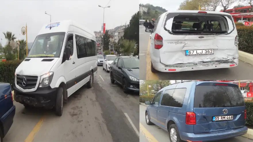 Zincirleme trafik kazası: 1 Yaralı