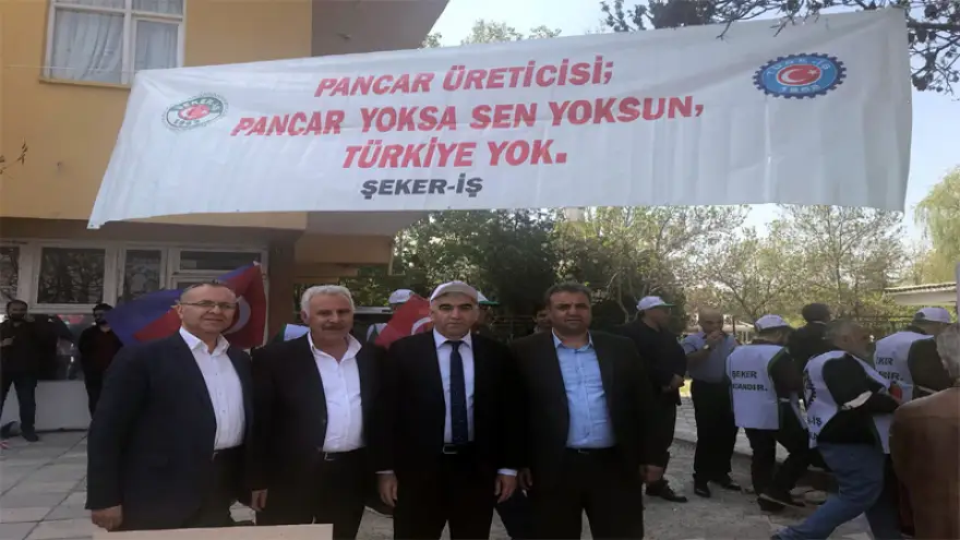 Şeker işçilerinden kitlesel basın açıklaması