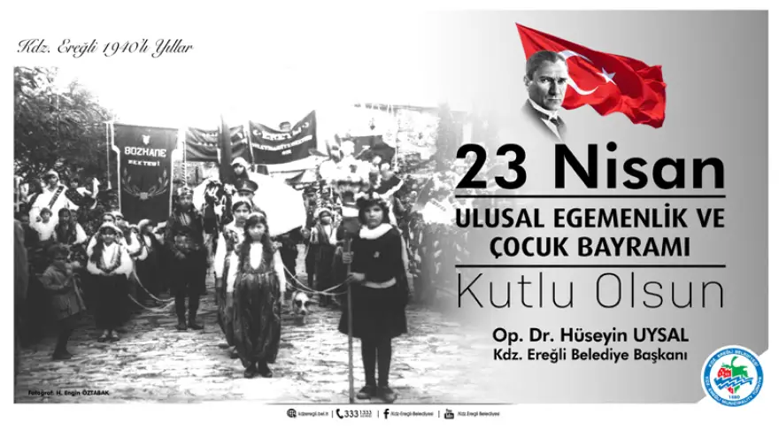 Başkan Uysal'ın 23 Nisan Ulusal Egemenlik Ve Çocuk Bayramı Kutlama Mesajı...