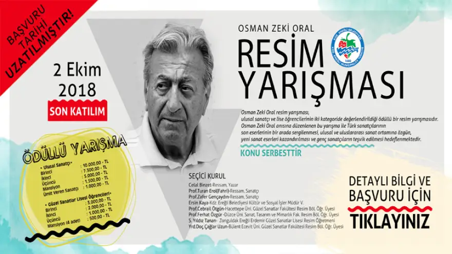 Ödüllü Resim Yarışmasında başvuru süresi uzatıldı