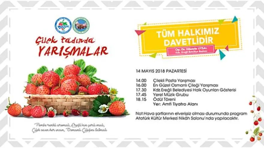 Ereğli’de çilek tadında yarışmalar