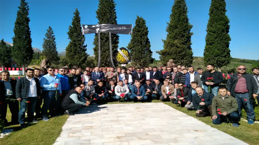 GMİS Üyesi maden işçileri Soma’daydı