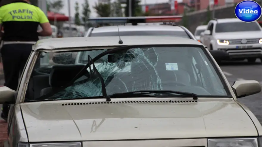 Otomobilin camından içeriye girdi…