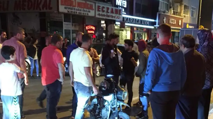 Motosiklet yayaya çarptı: 1 Yaralı