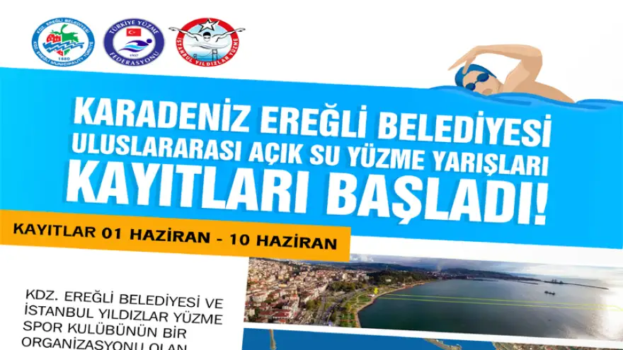 Ereğli Belediyesi, açık su yüzme yarışları düzenleniyor	