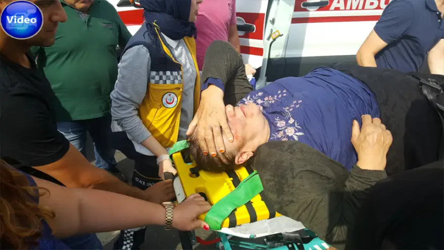 Kadın mı arabaya, araba mı kadına çarptı?
