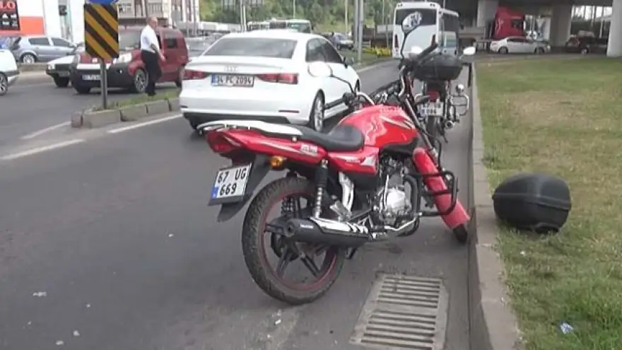Ereğli'de motosiklet ile otomobil çarpıştı: 1 Yaralı