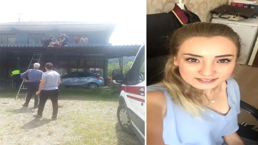 Avukat kadın, balkon saçağına uçtu
