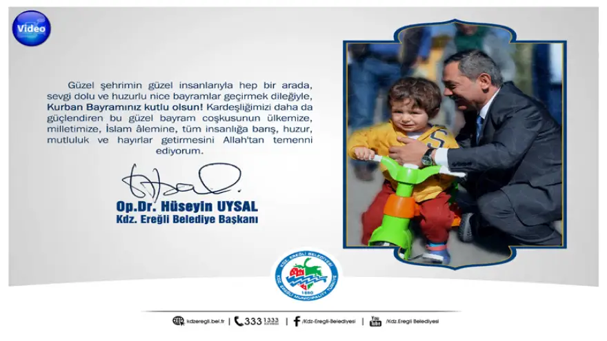 Başkan Uysal'ın Kurban Bayramı Kutlama Mesajı