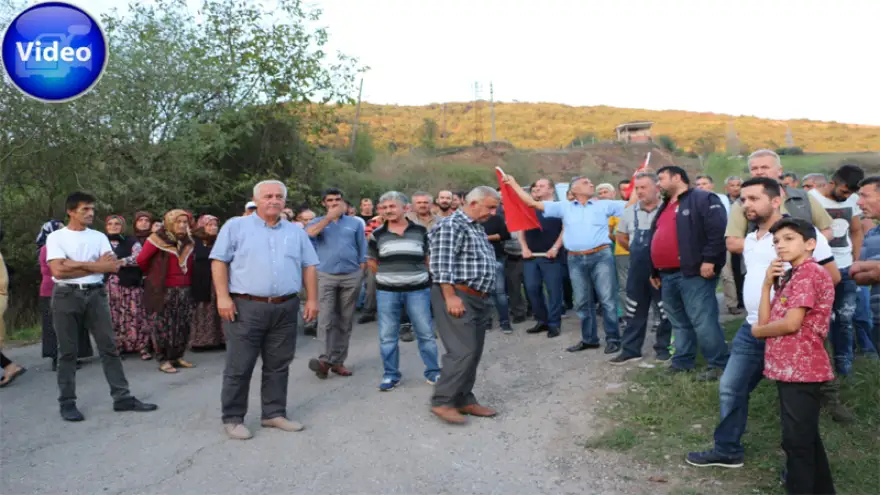 Beton santraline tepki eylemi….