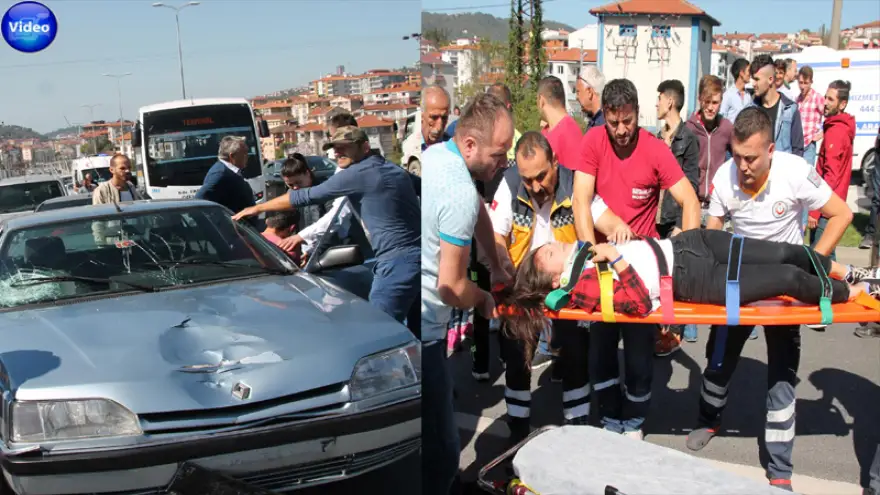 Lise öğrencilerine otomobil çarptı: 1’i ağır 2 yaralı