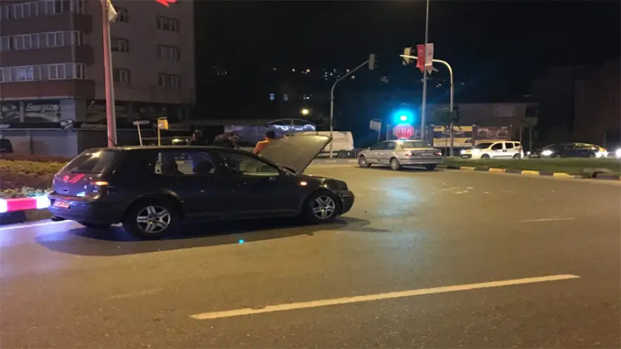 Ereğli Gülüç kavşağında kaza...