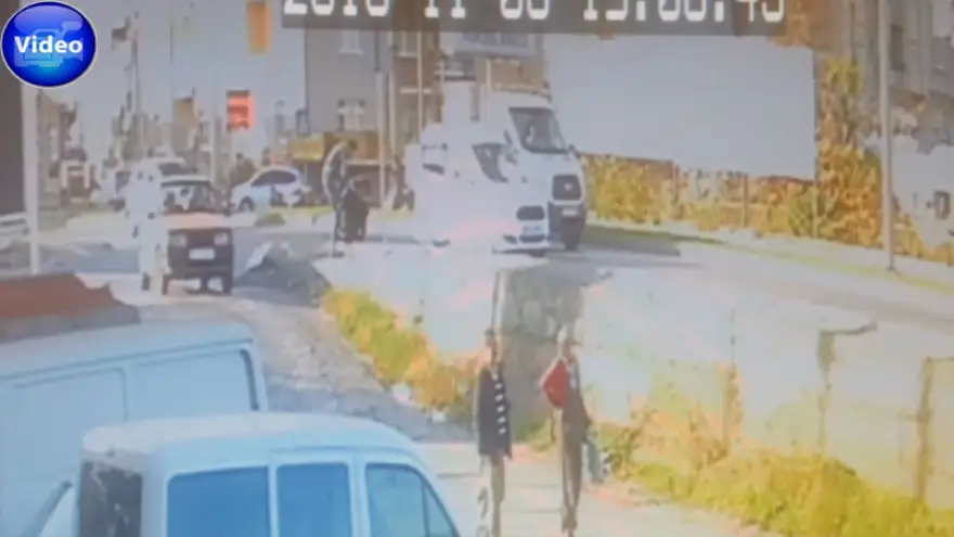 O kaza güvenlik kamerasına yansıdı…