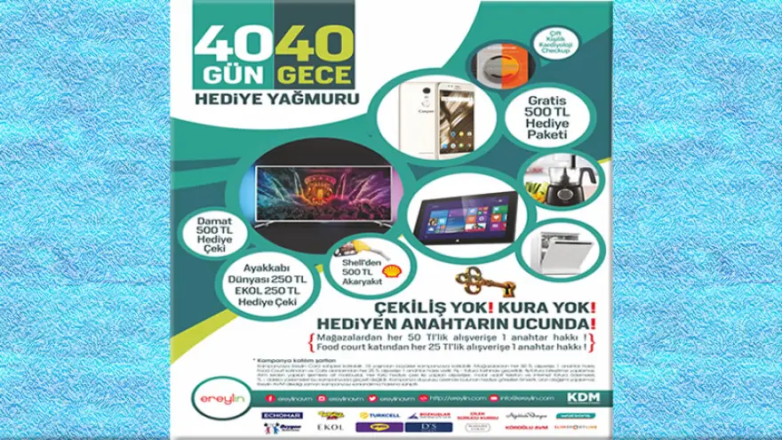 Ereylin AVM’ de 40 Gün 40 Gece Hediye Yağmuru