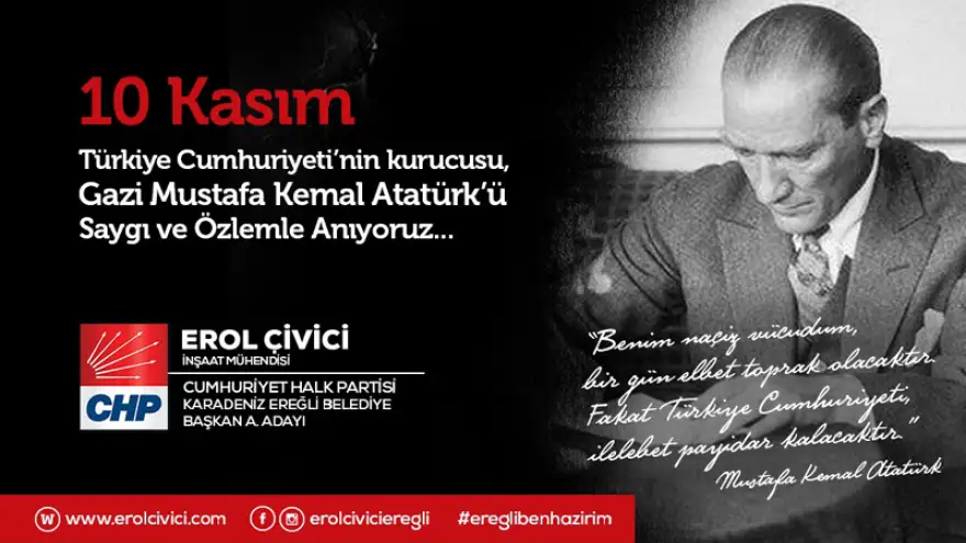 Çivici: "Atamızı saygı ve özlemle anıyoruz"