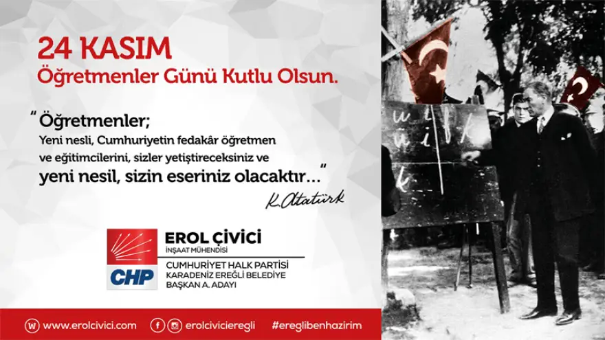Çivici: "Öğretmenler günü kutlu olsun"