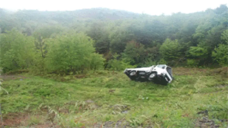 15 METREDEN ORMANLIK ALANA UÇTU