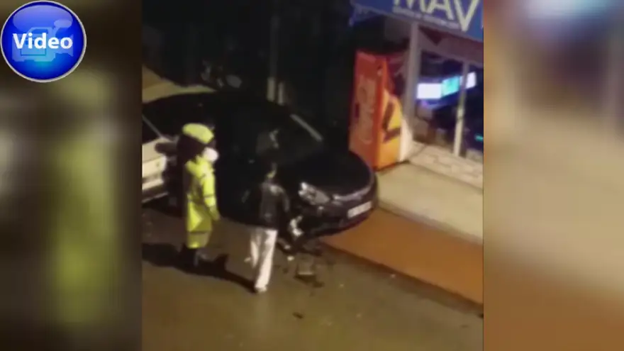 Araçları pert oldu… Metrelerce ilerde durabildi…