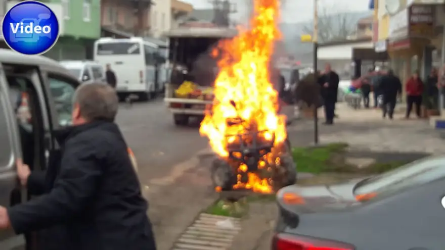 Alevler içinde kaldı
