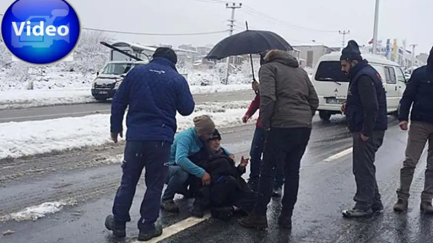 Yaşlı adama çarptı…
