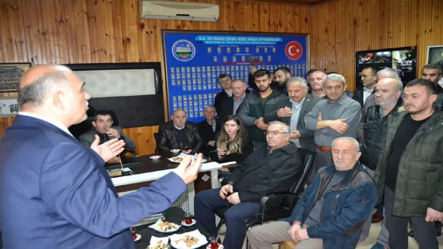 Şahin, şöför esnafını ziyaret etti...