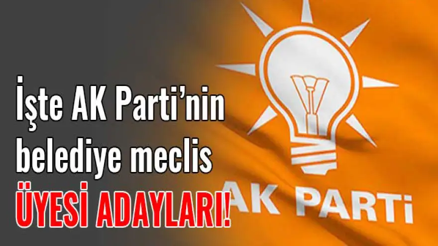 AK Parti Meclis Üyesi Tam Listesi