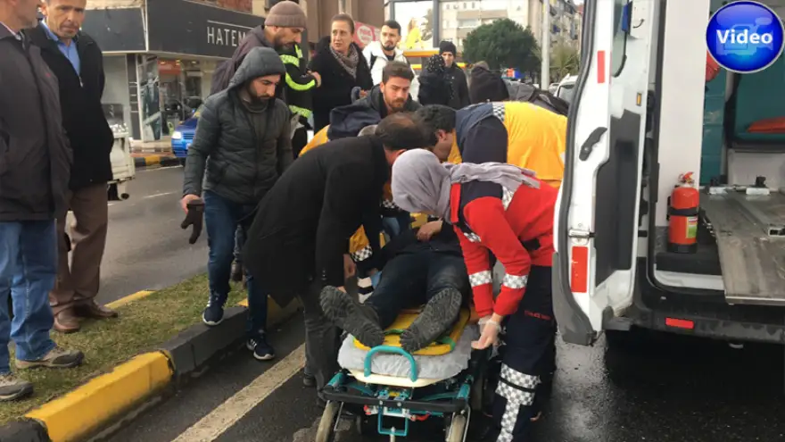 Cip motosiklete çarptı…