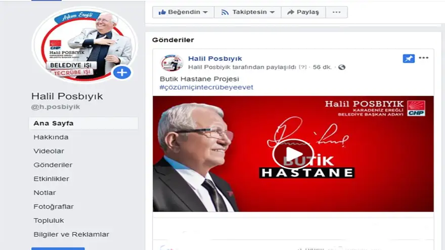 Posbıyık, sosyal medya'da projelerini anlatıyor...