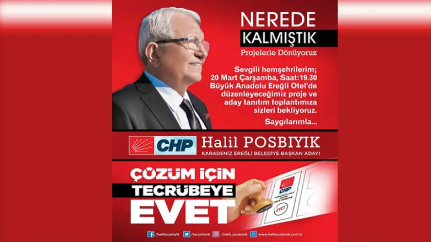 Posbıyık'tan proje tanıtım toplantısına davet...